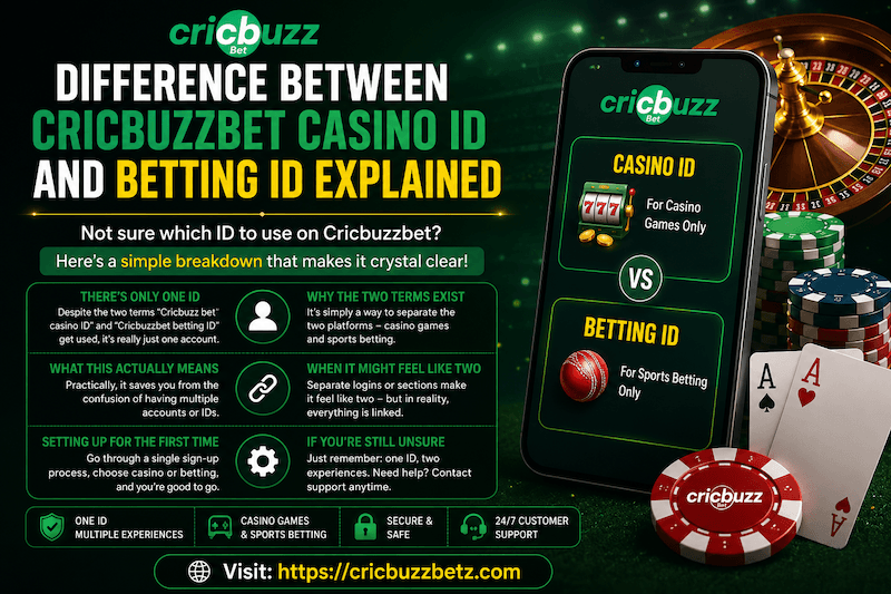 Cricbuzzbet Casino Id Vs Betting ID